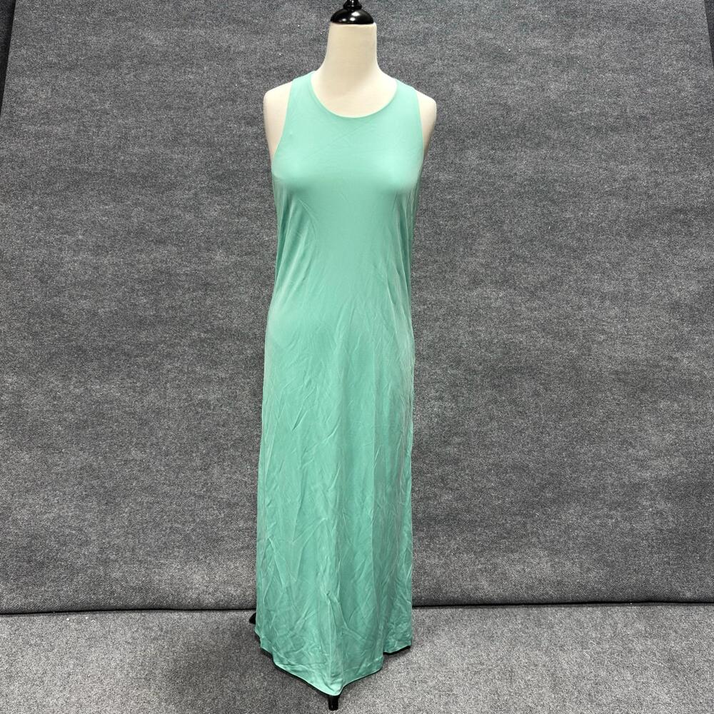 Ralph Lauren Dress Womens M Green Tank Sleeveless Crisscross Back Jersey Maxi